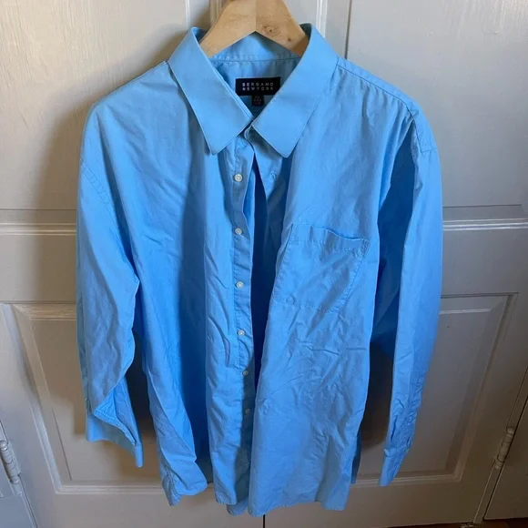 bergamo new york dress shirts Mens Bergamo New York Light Gray Long Sleeve Dress Shirt Size XL SKU 0 Designers On A Dime